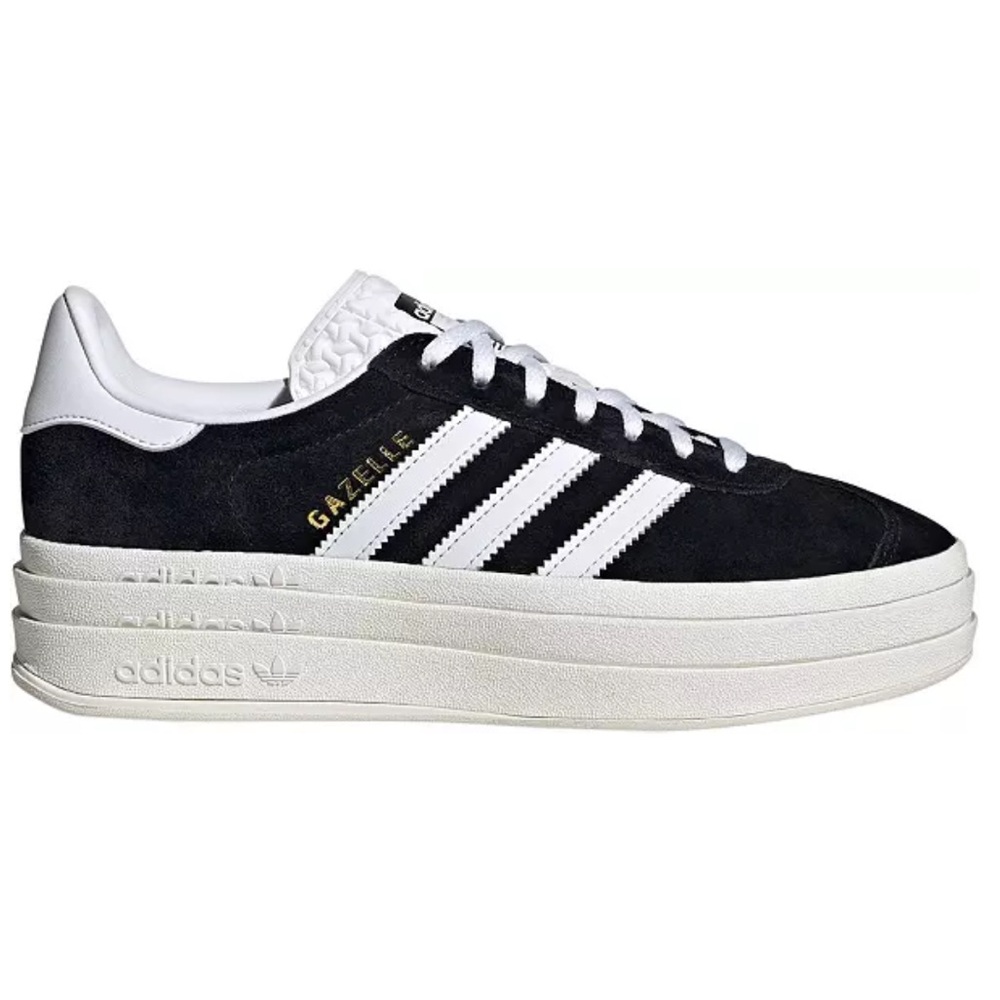 adidas Originals Women's Gazelle Bold Shoes - Black/White/Gold